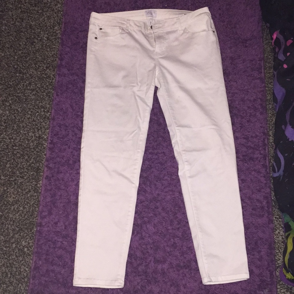 All white jeans